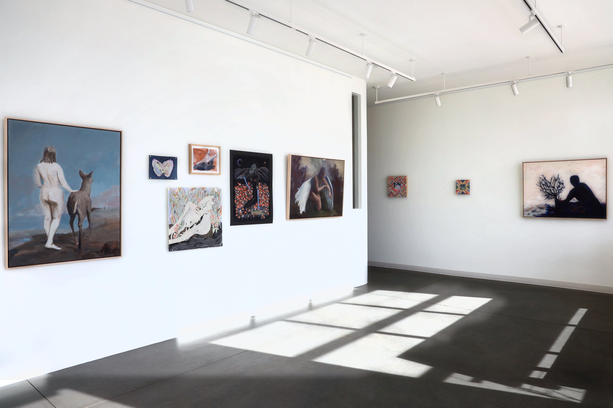 Installation view of Flowers in Hell at Echo Arts, Bozeman