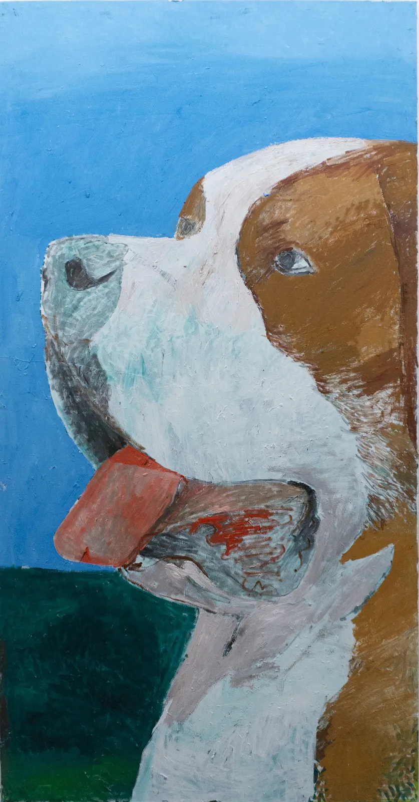 Self-Portrait as St. Bernard Letting Art Wash Over Me (Nude)
